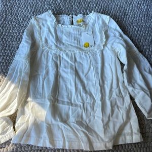 Mini Boden Girls White Blouse 134 CM Size 8-9